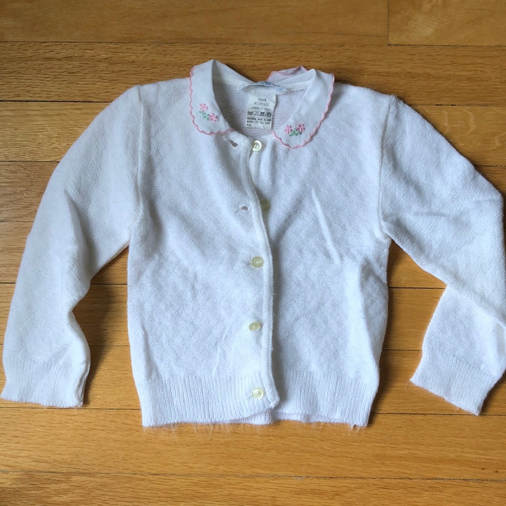 Vintage Marshall Field toddler white sweater